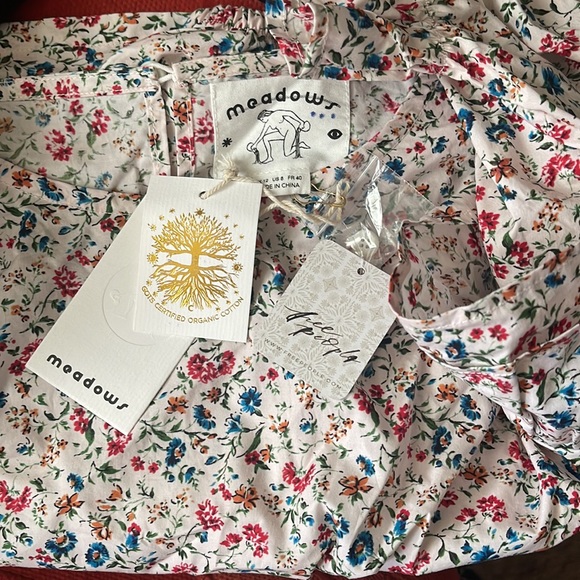 Free People X Meadows Bergenia Top in Multi Ditsy Floral - Picture 6 of 8